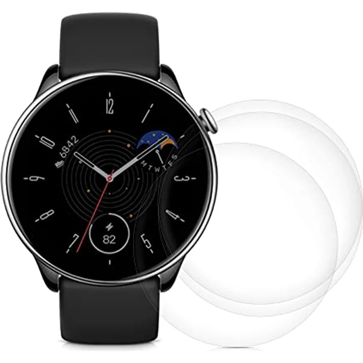 kwmobile 3X Transparente Displayschutzfolie für Huami Amazfit GTR Mini - Ultradünn und unempfindlich, 3er Pack – Bild 5