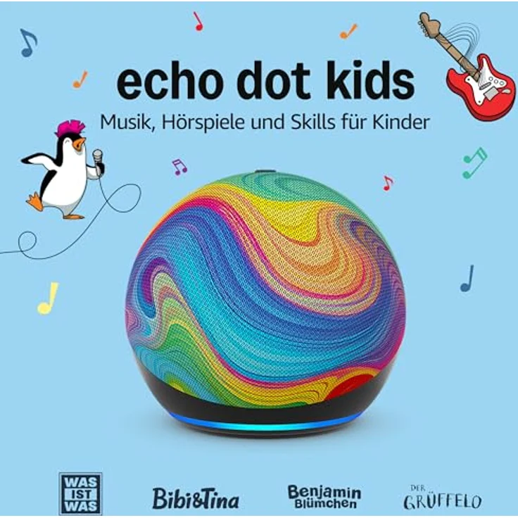 Amazon Echo Dot Kids (5. Gen), WLAN Lautsprecher mit Bluetooth und Alexa, Regenbogenwirbel, 1 Jahr Amazon Kids+ inklusive – Bild 8
