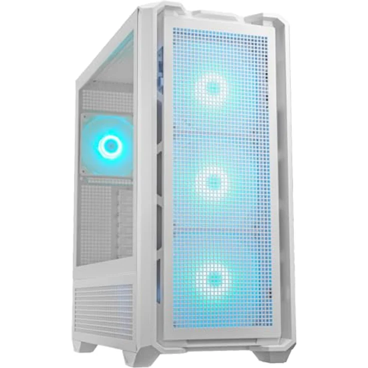 COUGAR MX600 RGB Mesh High Airflow Full Tower Gaming Gehäuse – Weiß mit effizientem Kabelmanagement – Bild 1