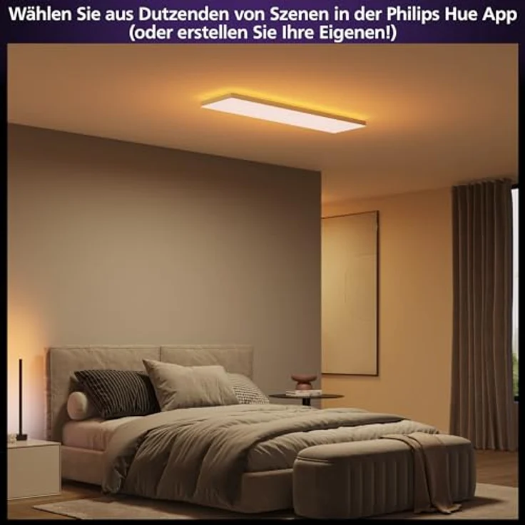 Philips Hue Datura smarte Panelleuchte (rechteckig 30 x 120 cm), weißes & farbiges Licht, Bluetooth kompatibel, Sprachsteuerung mit Alexa, Apple Home & Google Assistant – Bild 5