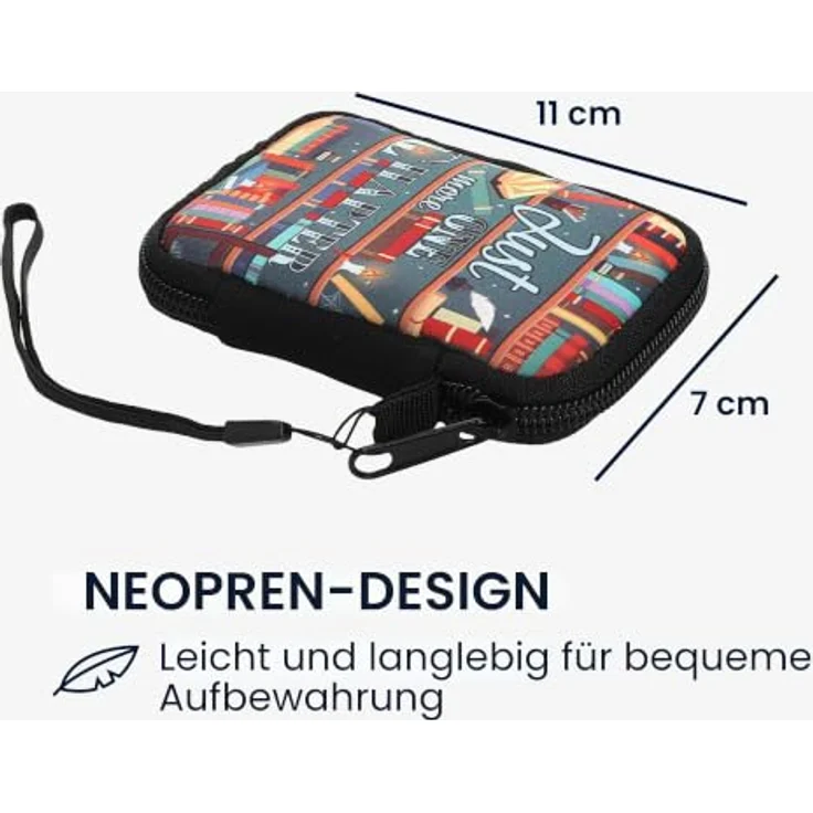 kwmobile Neopren Kopfhörer-Schutzhülle für in-ear Headphones, wetterfest, 6 x 9 cm, mit Reißverschluss – Bild 2
