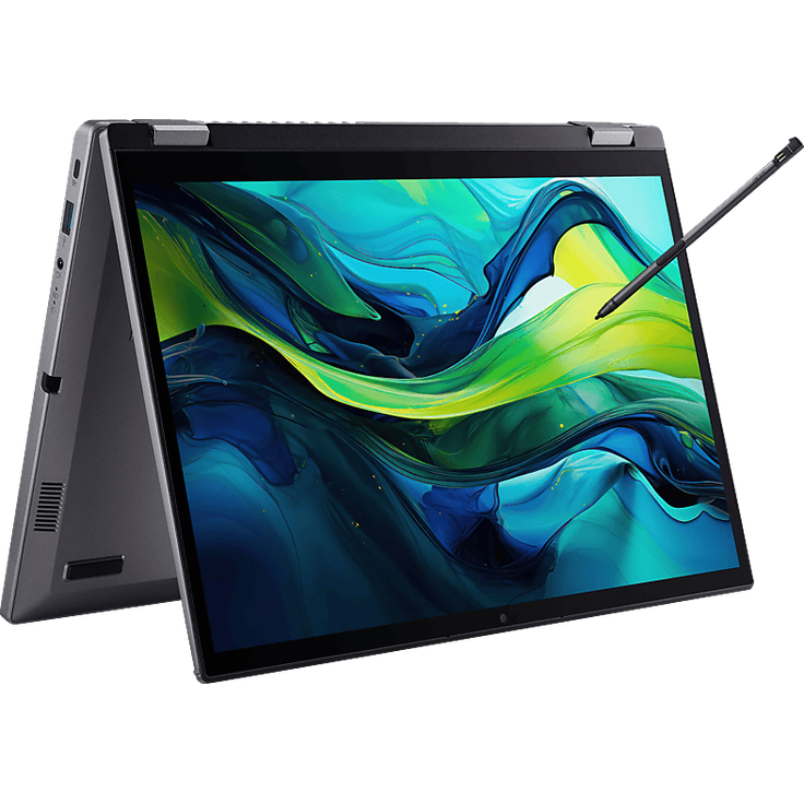 ACER Aspire Spin 14 (ASP14-52MTN-75Q5) mit Tastaturbeleuchtung, Convertible, Zoll Display Touchscreen, Intel® Core™ Ultra 7 155U Prozessor, 16 GB RAM, 1 TB SSD, Keine Grafikkarte, Steel Gray, Windows 11 Home (64 Bit)