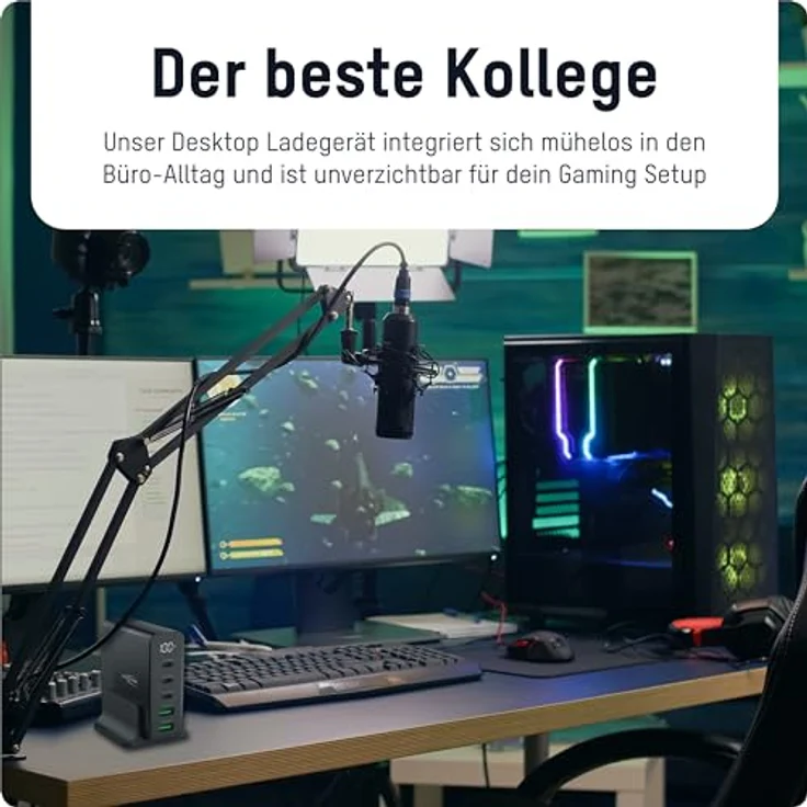 ANSMANN 5-Port USB Ladegerät mit bis zu 140 W/Power Delivery und Quick Charge 3.0 - Smart IC Technologie, integriertes Display, 5 starke Ports - ideal für Smartphone, Tablet, Tischventilator, LED-Geräte, etc. – Bild 5