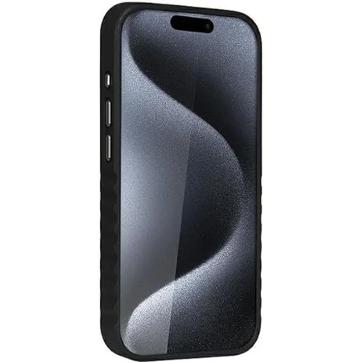 Audi Synthetic Leather Hülle für iPhone 15 Pro 6.1", Hartschalenkoffer aus TPU/Kunstleder, Schwarz – Bild 3