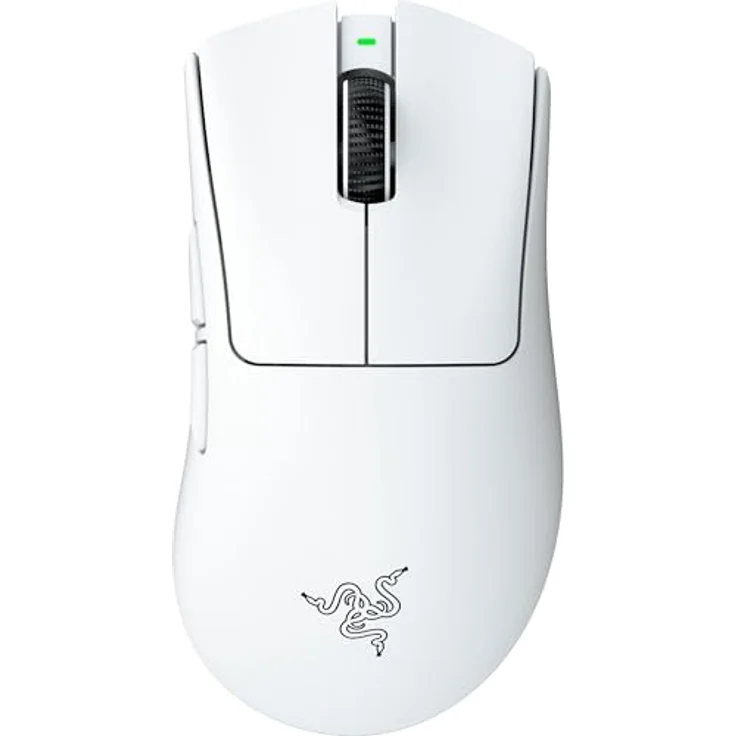 Razer DeathAdder V4 Pro, Ultraleichte kabellose ergonomische E-Sport Maus mit 57g, 2,4 GHz Hyperspeed, Focus Pro 45K Sensor, 8K Hz Polling, Mouse Switches Gen-4 | Weiß – Bild 1
