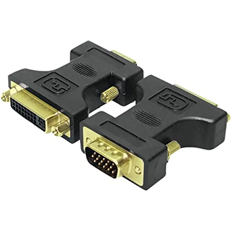 LogiLink AD0002 - DVI-Adapter, DVI-I (24+5 - Dual Link) Buchse zu VGA (HD15) Stecker, Auflösung Full HD bis zu 1080p (1920 x 1200)