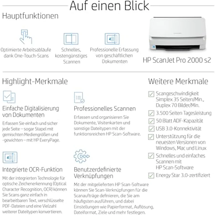 HP ScanJet Pro 2000s2, 6FW06A#B19 – Bild 3
