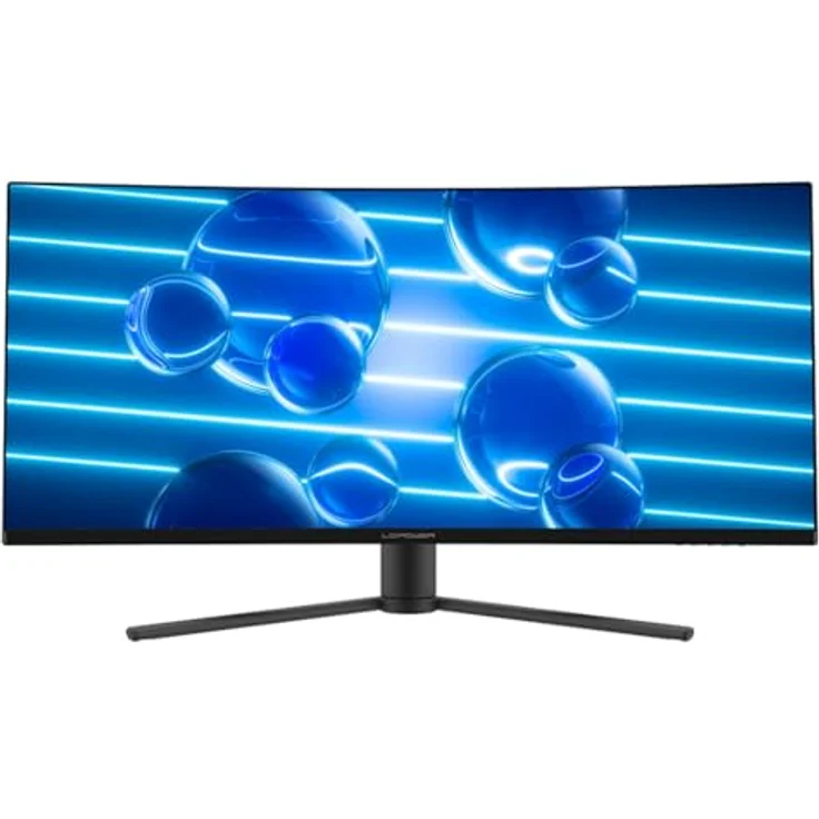 LC-POWER LC-M34-UWQHD-180-C 34 Zoll UWQHD Ultrawide Curved Monitor, 3440 x 1440, 180 Hz, 1 ms MPRT, HDR 400, VA Panel, Schwarz – Bild 2