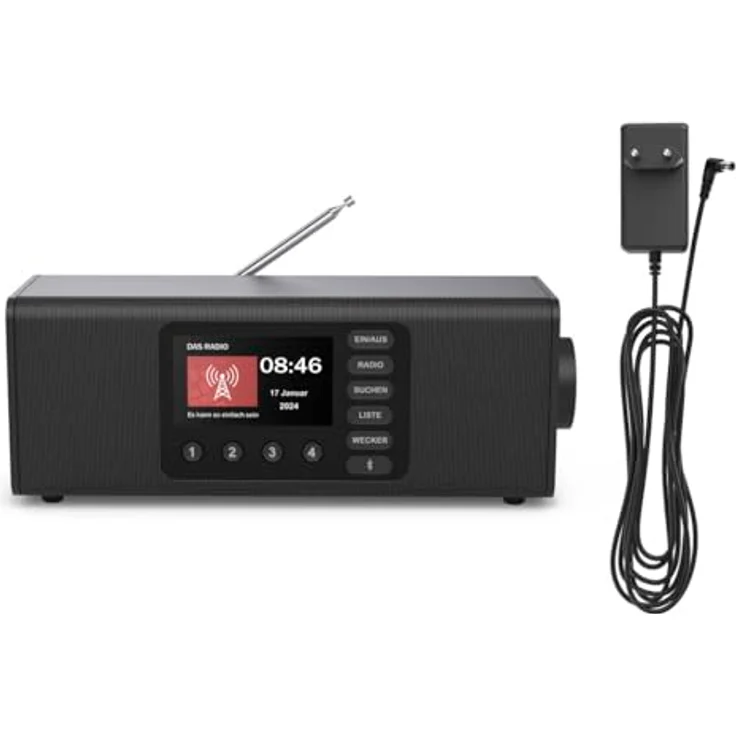 Hama DR2002, DAB+ Radio mit FM, Bluetooth, 4,3" TFT-Farbdisplay und großen Tasten, schwarz – Bild 7