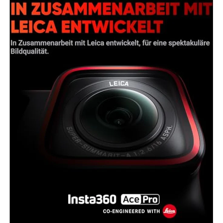 Insta360 Ace Pro - Wasserdichte Action-Kamera, zusammen mit Leica entwickelt, 1/1,3"-Sensor und KI-Rauschunterdrückung für beste Bildqualität, 4K120fps, 2,4"-Klappbildschirm & modernste KI-Funktionen. – Bild 3