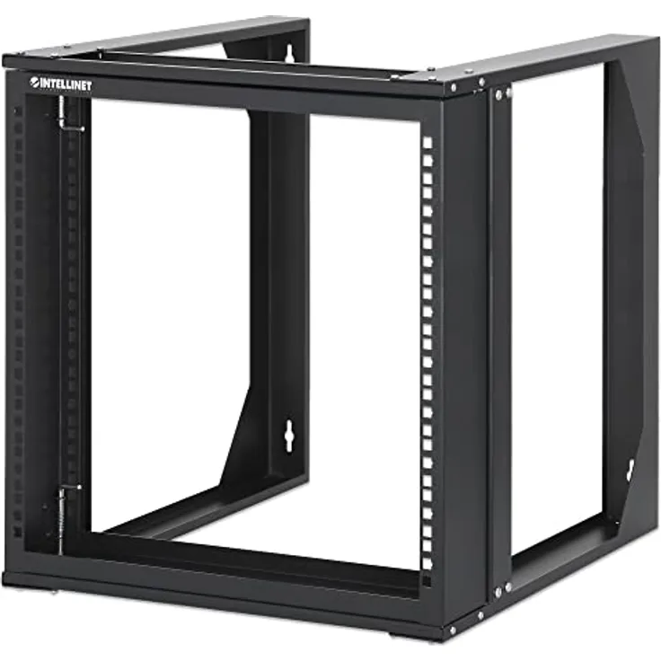 INTELLINET 716185 Wandschrank 19" Open Frame 2 Stangen Flat Pack 9U Schwarz
