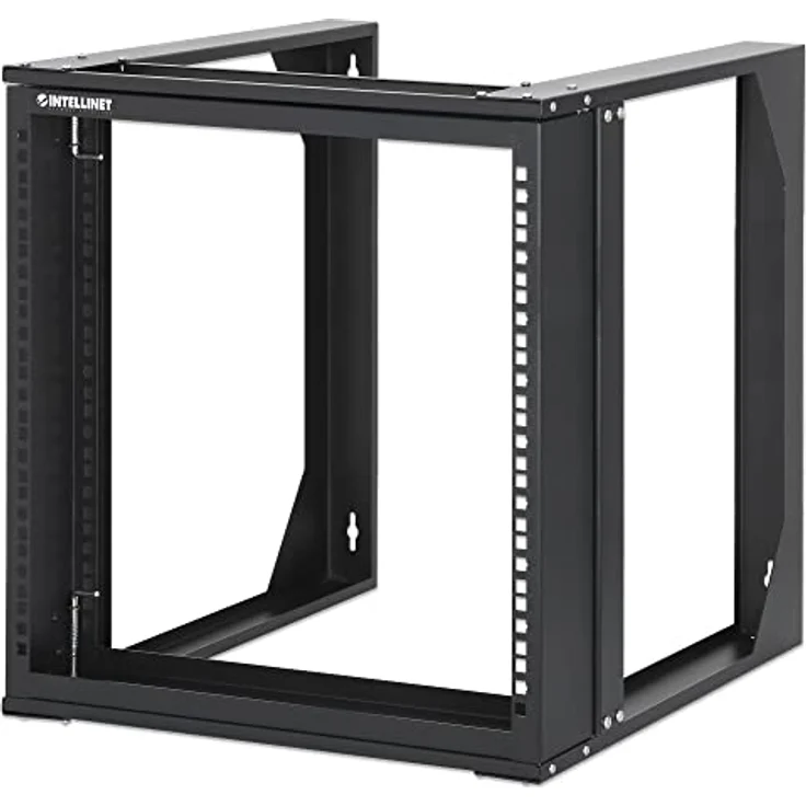 INTELLINET 716185 Wandschrank 19" Open Frame 2 Stangen Flat Pack 9U Schwarz – Bild 1