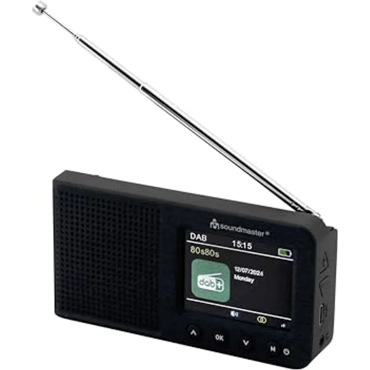 Soundmaster DAB175SW DAB+ Radio Schwarz mit LCD-Display und Weckfunktion