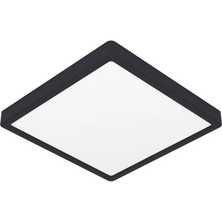 EGLO LED Deckenleuchte Fueva 6, eckige Badezimmer Deckenlampe aus Kunststoff in Schwarz und Weiß, IP44, 29 x 29 cm, warmweiß-kaltweiß – Bild 1