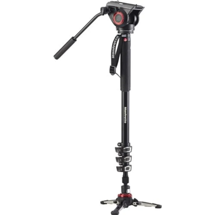 Manfrotto XPRO+ Einbeinstativ (4 Auszüge, Aluminium Video-Einbein, Schnellverschluss, Fluid Videokopf und Basis, für professionelle Videografen und Camcorder bis 5 kg, MVMXPRO500) – Bild 2