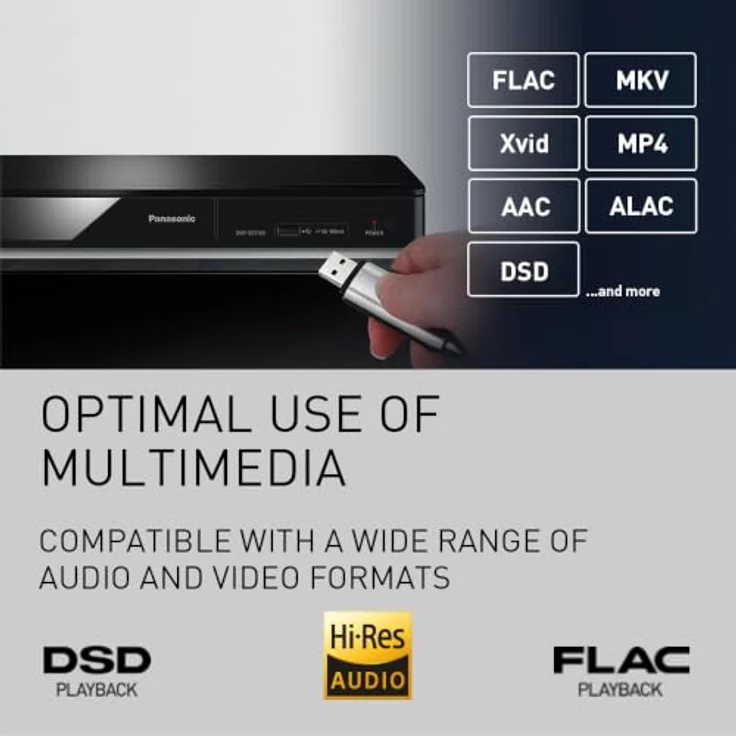 Panasonic DMP-BDT167AG, Blu-ray-Player mit Full HD, 3D-Unterstützung und vielseitiger Audioformat-Kompatibilität, schwarz – Bild 5