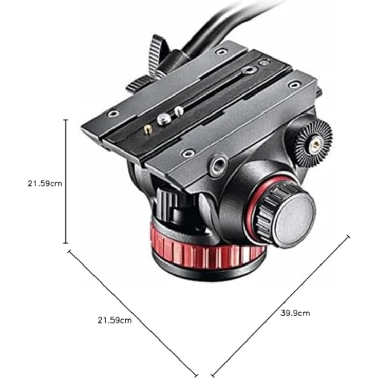 Manfrotto 502 PRO Fluid Videokopf mit Flachbasis (Counterbalance, Easy-Link, für professionelle Foto- -Videografen, Camcorder und DSLR bis 7 kg, MVH502AH) – Bild 11