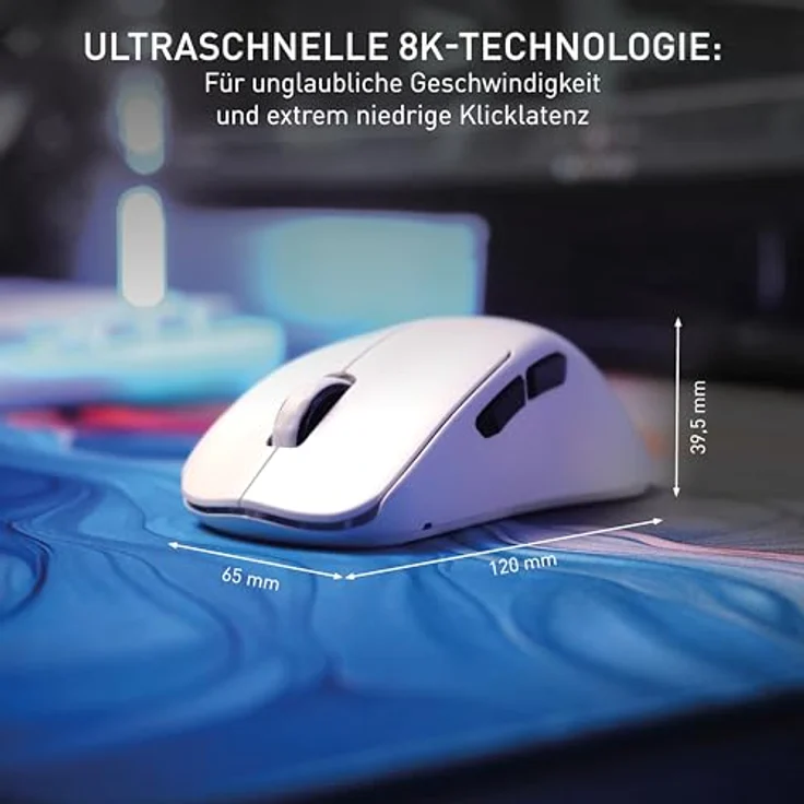 CHERRY XTRFY M64 Wireless Gaming-Maus, 2,4 GHz Funk, esports-optimiert, Ultraleicht, Ergonomisch (Weiß) – Bild 2