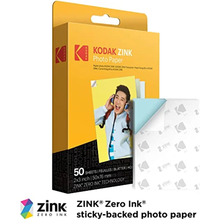 Kodak Zink Photo Paper, 50 x 76 mm, Sofortbildfilm, 50 Stück – Bild 2