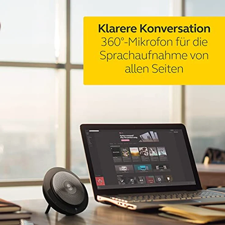 Jabra Speak 710 Konferenzlautsprecher – Unified Communications zertifizierter tragbarer Lautsprecher mit Bluetooth Adapter und USB-Anschluss – Für Laptop, Smartphone und Tablet – Bild 4