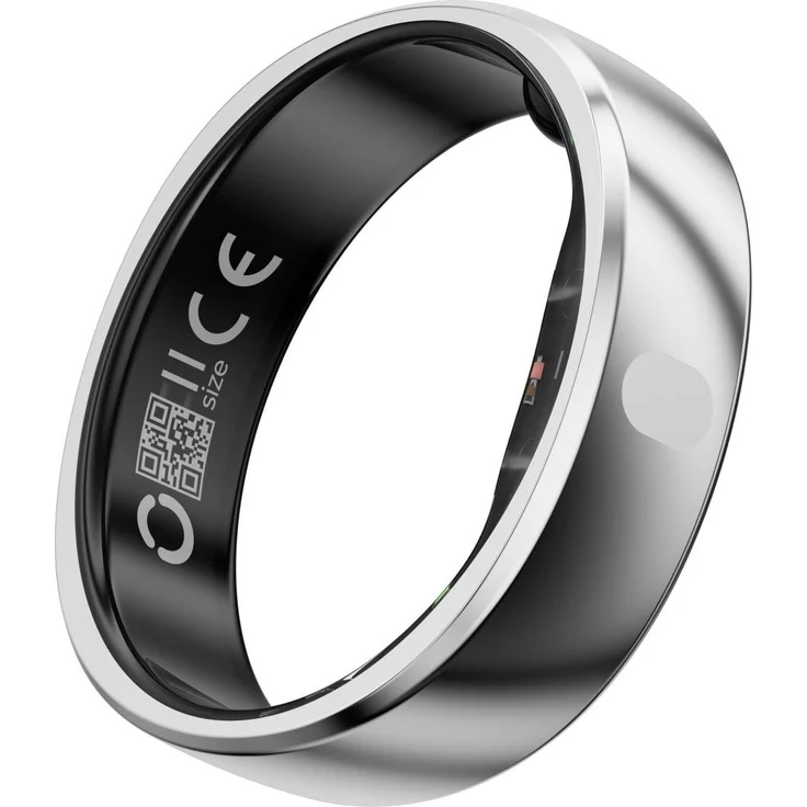 RingConn Smart Ring Gen 2 Air (13, Silber), eleganter Gesundheitsmonitor mit wasserdichtem Design und 10 Tagen Akkulaufzeit, Silber