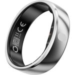 RingConn Smart Ring Gen 2 Air (8, Silber), ultradünner Edelstahl-Smart Ring mit 24/7 Gesundheitsüberwachung und bis zu 10 Tagen Akkulaufzeit, wasserdicht bis 100 Meter