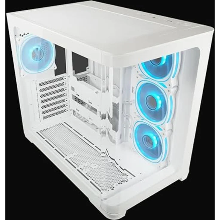 LC-Power ATX Midi Tower Gehäuse Pro-Storm Light, Weiß, robuster Tower mit optimierter Luftzirkulation und flexiblem Kabelmanagement – Bild 3