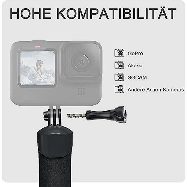 FiTSTILL Wasserdichter Schwimmender Griff für GoPro und DJI Osmo Action, Kompatibel mit HERO 13-3, Tragbar, Rutschfester Griff, 7 Zoll – Bild 5