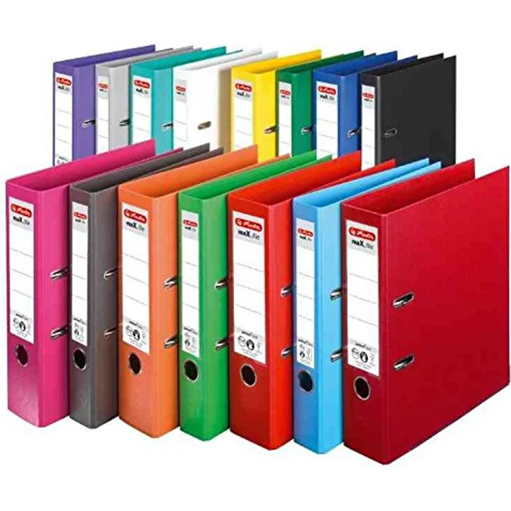 Herlitz Aktenordner maX.file »protect plus«, DIN A4 Ordner mit Griffloch und Kantenschutz, schwarz – Bild 2