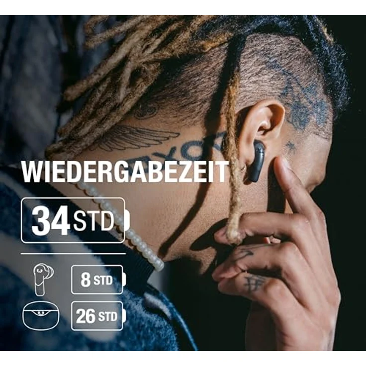 Fresh n Rebel Twins Ace In-Ear Bluetooth Kopfhörer TWS mit ANC, 34 Stunden Spielzeit, IPX4, grün, versandkostenfrei – Bild 2