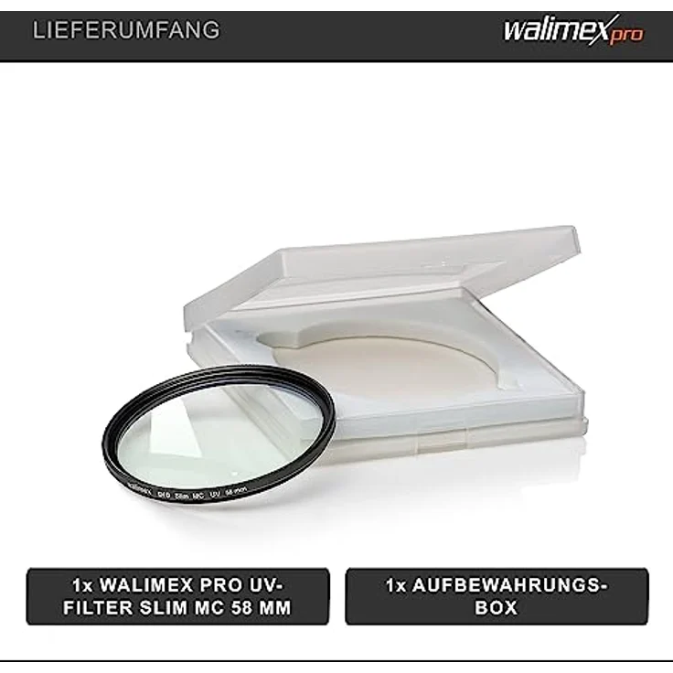 Walimex Pro UV-Filter Slim MC 58 mm – Bild 5