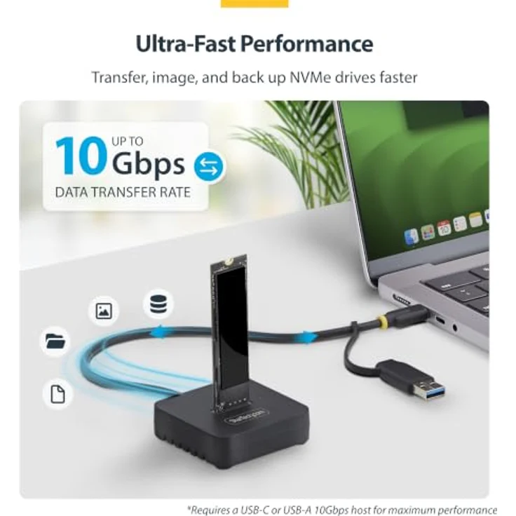 Startech.com M.2 NVMe Schnittstellenadapter, USB 3.2 Gen 2, schwarz, TAA-konform – Bild 3