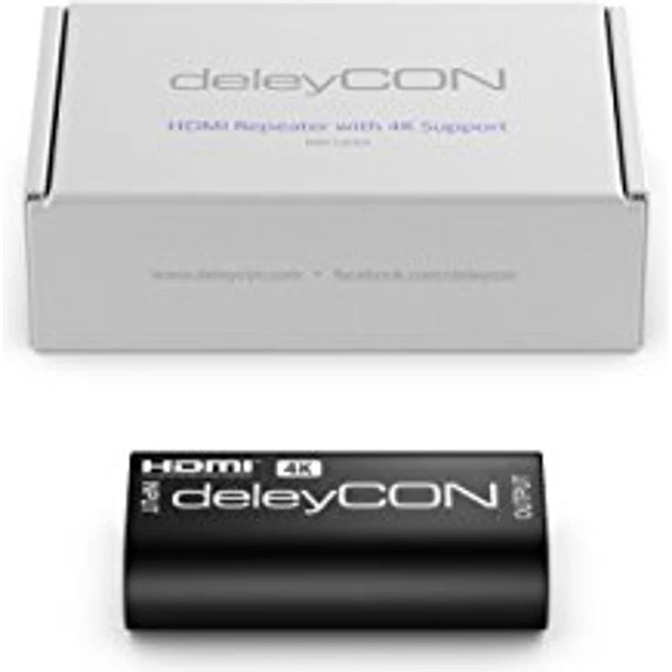 deleyCON HDMI 2.0 Repeater / Signal Verstärker HDMI Verstärker 4k UHD 2160p / HDMI bis 40m FULL HD 1080p HDCP 3D HDMI Buchse auf HDMI Buchse – Bild 7