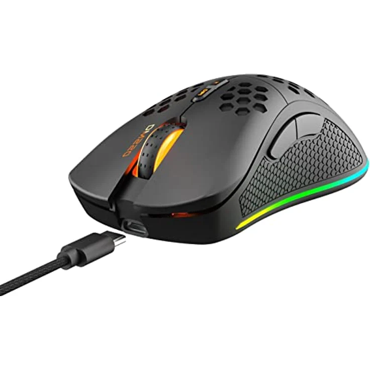 Deltaco Gaming DM220 (Kabellos, Kabelgebunden), Maus, Schwarz - Leicht & Kabellos, RGB-Beleuchtung, bis zu 60 Stunden Spielzeit – Bild 7