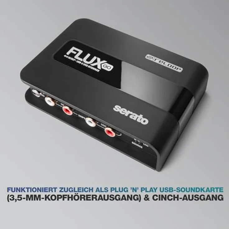 Reloop Flux Go, Studio-Soundkarte 24-bit Class-Compliant mit ultra-niedriger Latenz und kristallklarem Sound – Bild 5