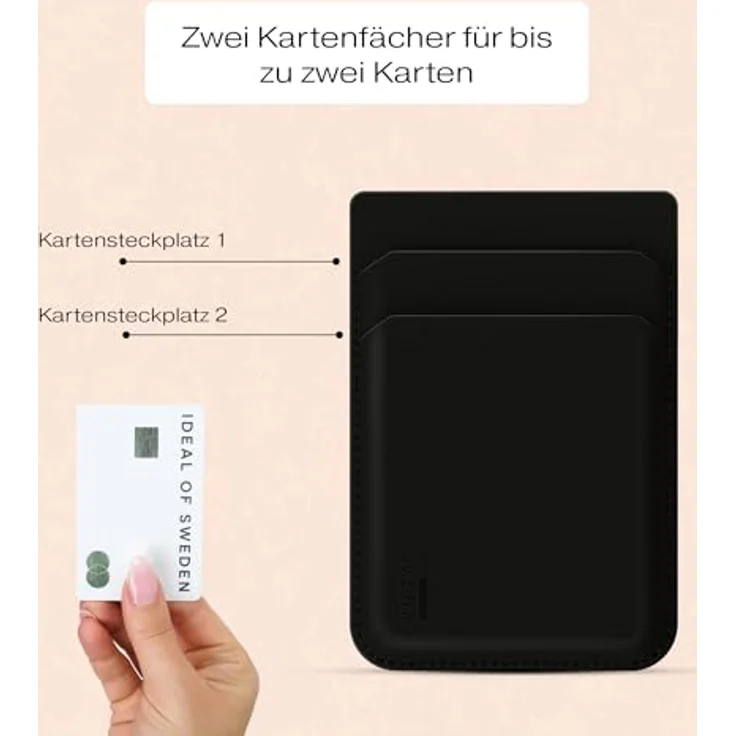 IDEAL OF SWEDEN Magnetic Card Holder MagSafe, Universelles Backcover für Smartphones, Schwarz – Bild 5