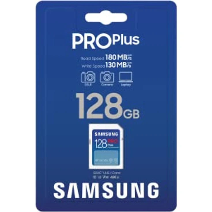 Samsung PRO Plus SD Speicherkarte (MB-SD128S/EU), 128 GB, UHS-I U3, Full HD & 4K UHD, 180MB/s Lesen, 130 MB/s Schreiben, Karte für Spiegelreflexkameras und Systemkameras (2023) – Bild 5