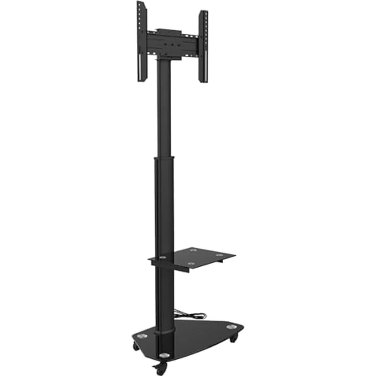 XTRARM Proton 300 mobiler TV Ständer mit Ablage, 37-70 Zoll, VESA-Größen, bis 209 cm Höhe, Schwarz – Bild 3