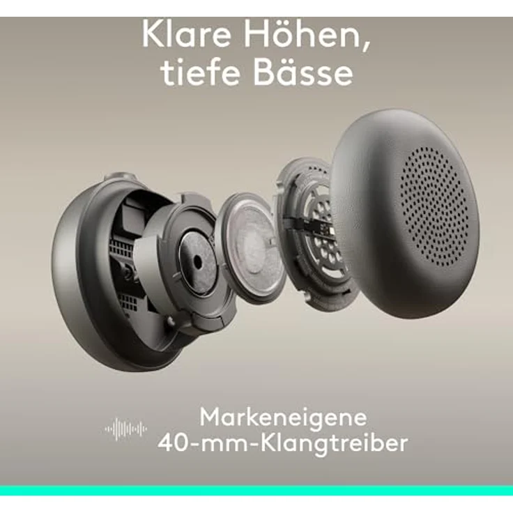 Logitech Zone Wireless 2 ES, Kabelloses Headset mit adaptiver Hybrid-ANC, Bluetooth, USB-C und USB-A, Zoom- und Google-Zertifiziert, Grafit – Bild 4