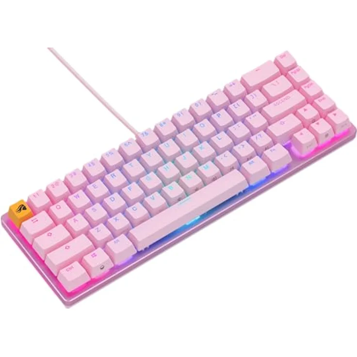 Glorious Gaming GMMK 2 Compact (65%) - Mechanisches Gaming-Keyboard, Aluminiumrahmen, Doubleshot-Kappen, Fox Schalter, RGB, Amerikanisch QWERTY Layout - Rosa – Bild 2