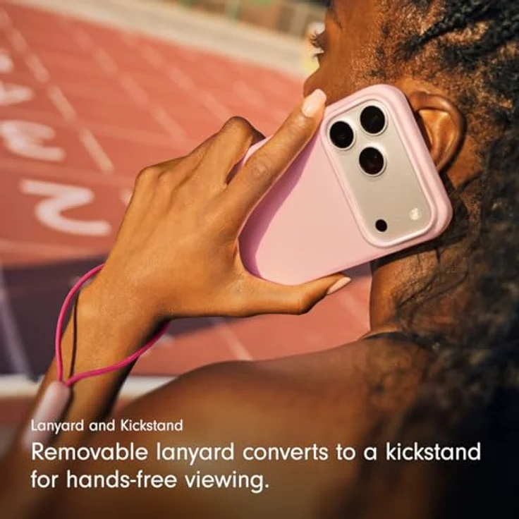Beats iPhone 17 Pro Kickstand Case mit MagSafe, integrierter Trageschlaufe und Mikrofaser-Innenfutter – Kieselrosa – Bild 4