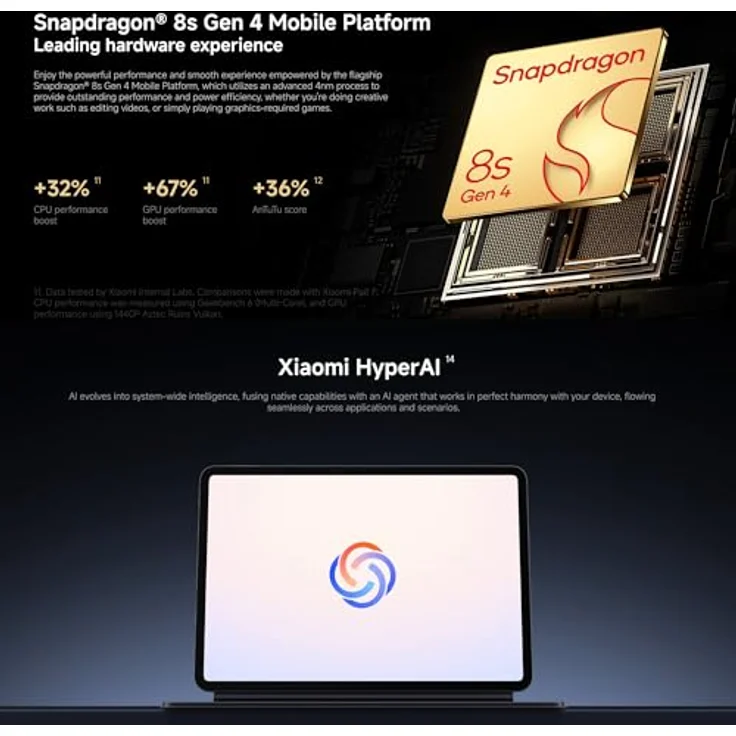 XIAOMI Pad 8, Tablet mit 128 GB Speicher, 11,2 Zoll Display, Gray – Bild 7