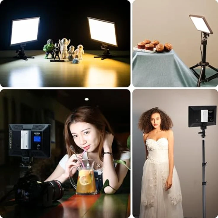 VILTROX L116T Dimmbar LED-Videoleuchte 3300K-5600k Farbtemperatur Studioleuchte Fotoleuchte für DSLR Kameras und Videokameras (ohne Batterie) – Bild 10