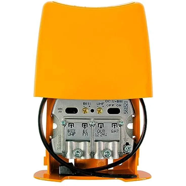 Televes 561521 Nanokom Mastverstärker, TV-Signalverstärker 47 - 2150 MHz mit 3 Eingängen (LTE700, BIII-UHF-FIMIX-FLMIX)