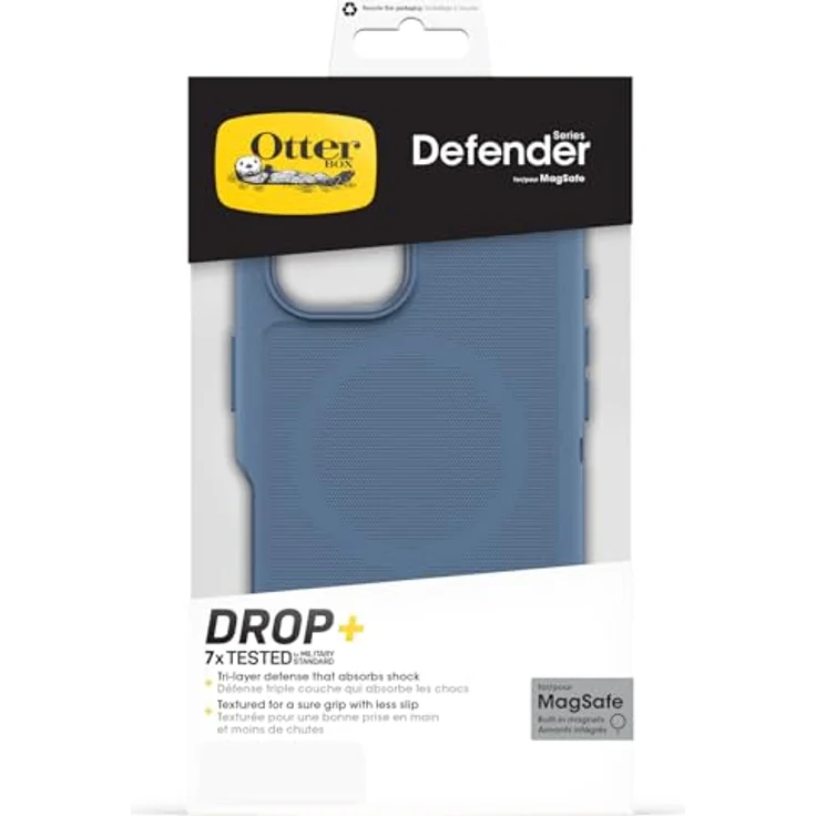 OtterBox Defender Series MagSafe Hülle für iPhone 16 Plus, stoßfest, sturzsicher, extrem robust, Schutzhülle, Militärstandard getestet, Blau – Bild 5