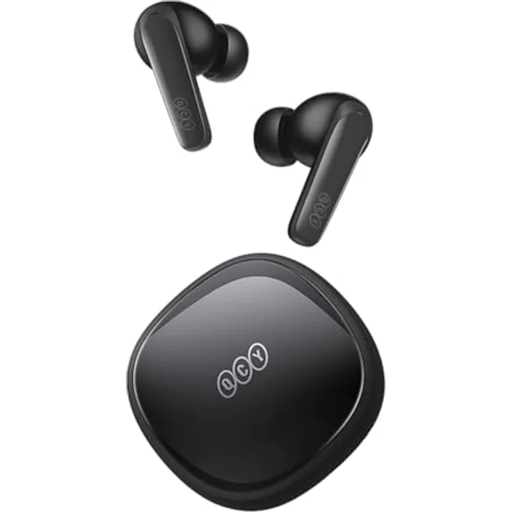 QCY T13X Tws Bluetooth 5.3 Kopfhörer - Schwarz mit Windgeräuschunterdrückung
