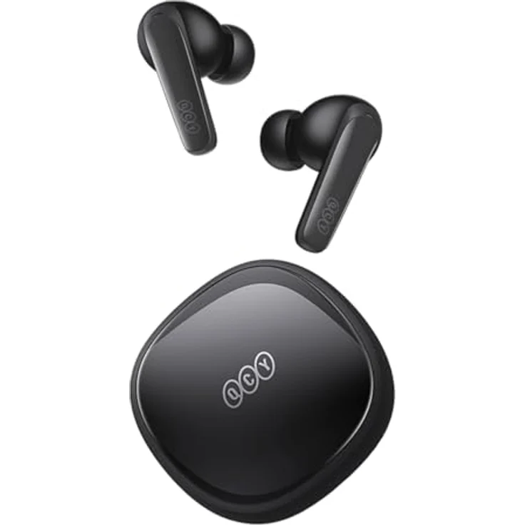 QCY T13X Tws Bluetooth 5.3 Kopfhörer - Schwarz mit Windgeräuschunterdrückung – Bild 1