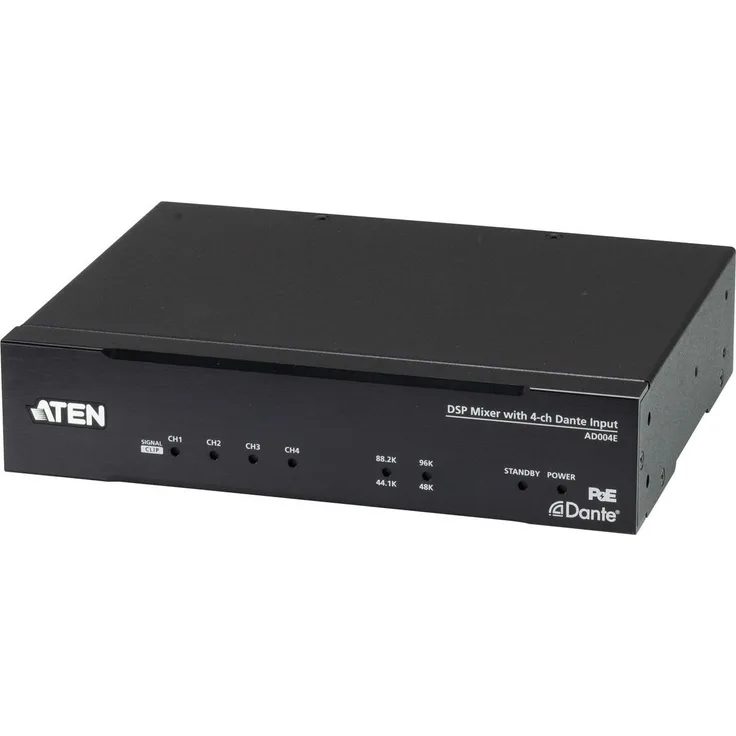 Aten AD004E KVM Extender System, KVM Switch mit 24-Bit Audio und DSP-Funktion, Schwarz