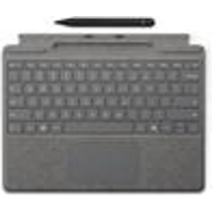 Microsoft Surface Type Cover + SlimPen, AZERTY Tastatur mit Stiftaufbewahrung und Touchpad, Französisch, Platin