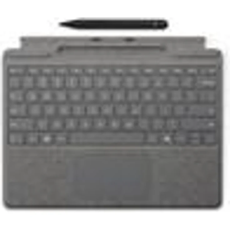 Microsoft Surface Type Cover + SlimPen, AZERTY Tastatur mit Stiftaufbewahrung und Touchpad, Französisch, Platin